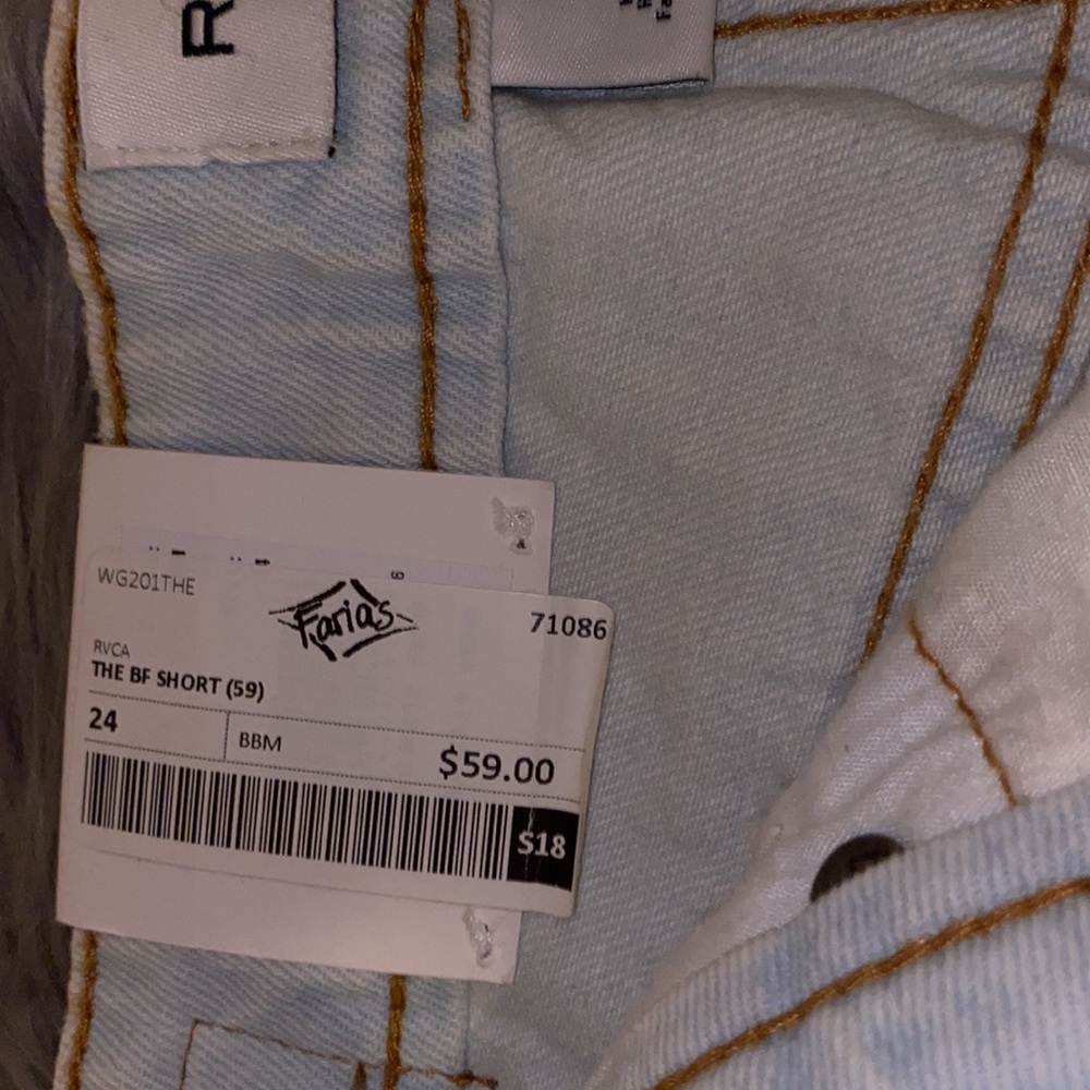 NWT RVCA Light Was Ripped Jean Shorts - Picture 7 of 8